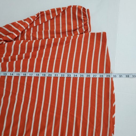 Chico's Size 16 Striped Peek-a-boo Peasant Top - Picture 6 of 10